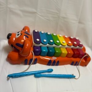 Vibrant Tiger Xylophone with Blue Mallets